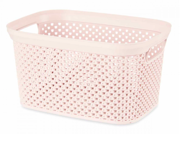 Plastic Ogranizer Basket Pink 3L